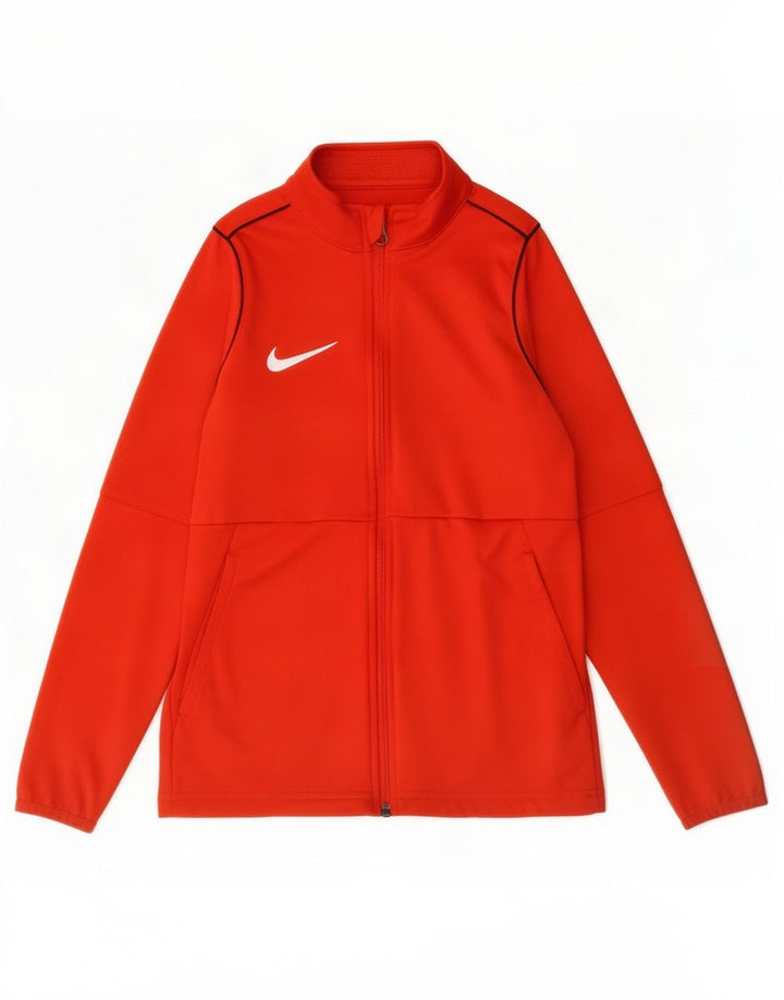 Nike drenge Dri Fit træningsdragt topjakke 8-9 år Lille rød polyester