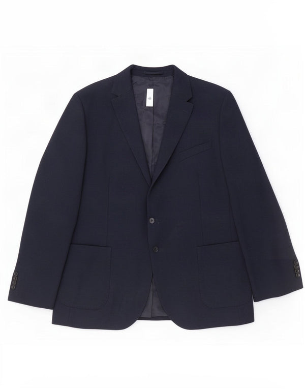 Marks & Spencer Herre 2-knaps blazerjakke UK 48 4XL marineblå polyamid