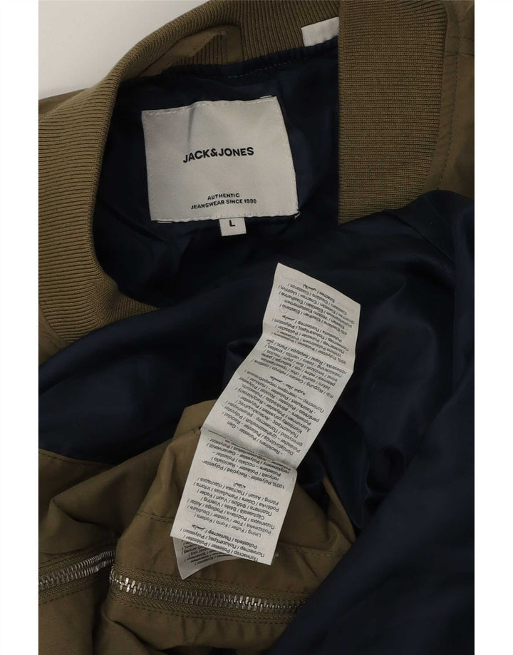 Jack & Jones Bomberjakke til mænd UK 40 Stor Khaki Polyester