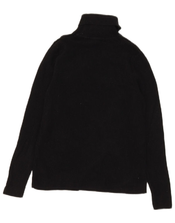 Marks & Spencer Dame Crop Roll Neck Jumper Sweater UK 12 medium Sort