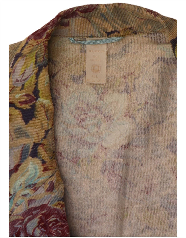 Vintage Dame Blazer Jacket UK 16 Large Multicolored Floral