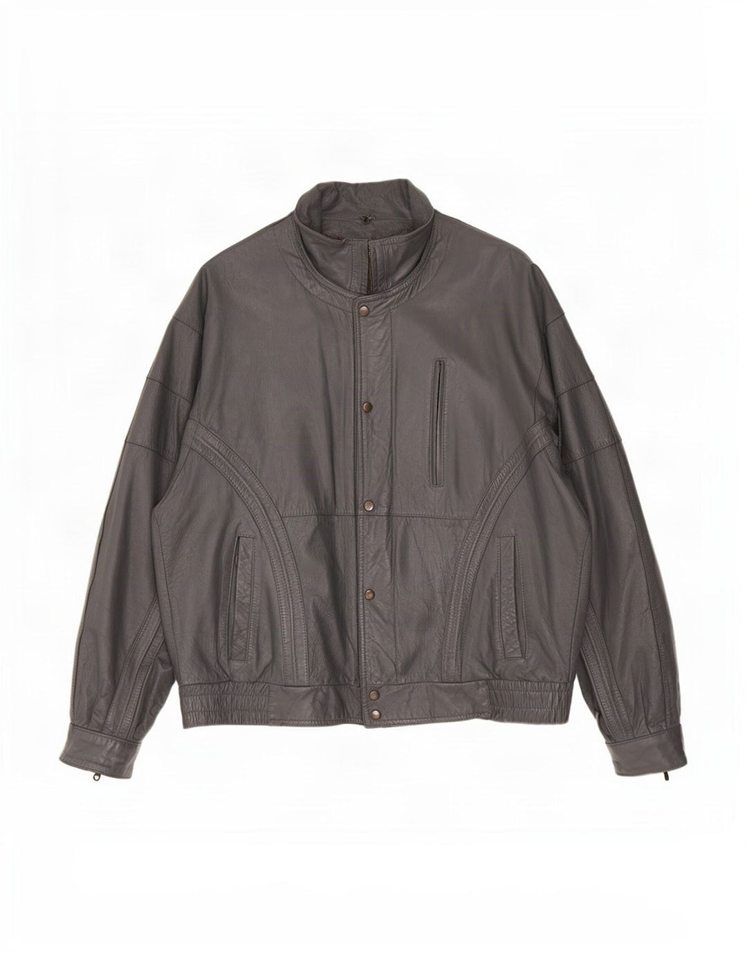 Vintage Herre Læderjakke IT 50 Large Sort