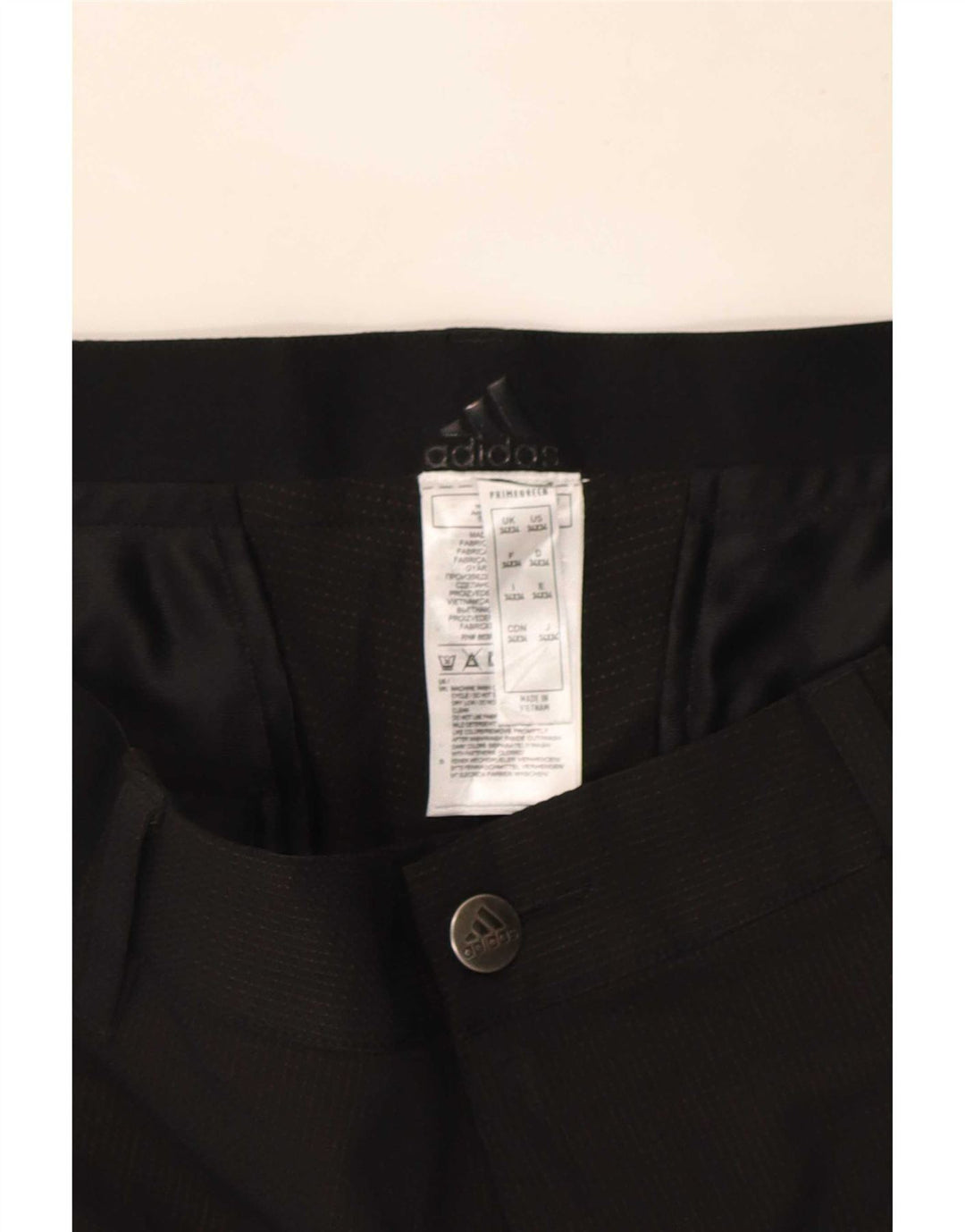 Adidas Herre Slim Chino Bukser W34 L29 Sort Polyester