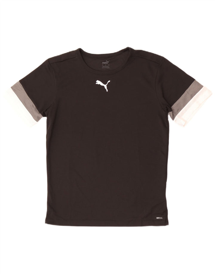 Puma Herre T-Shirt Top Medium Sort Colourblock Polyester