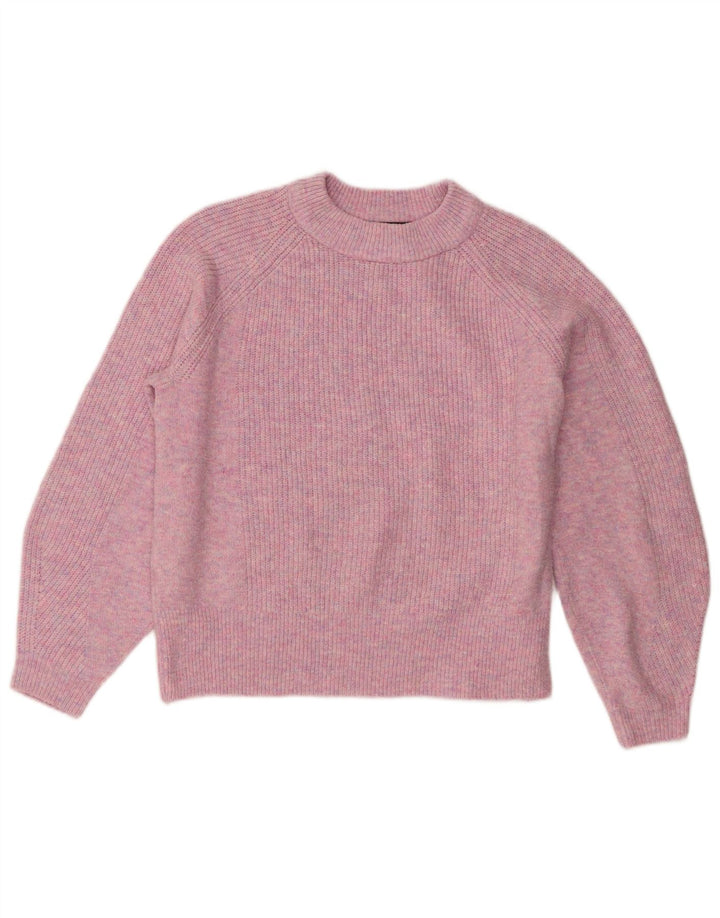 Marks & Spencer Dame sweater med rund hals DK 14 Medium Pink Flecked