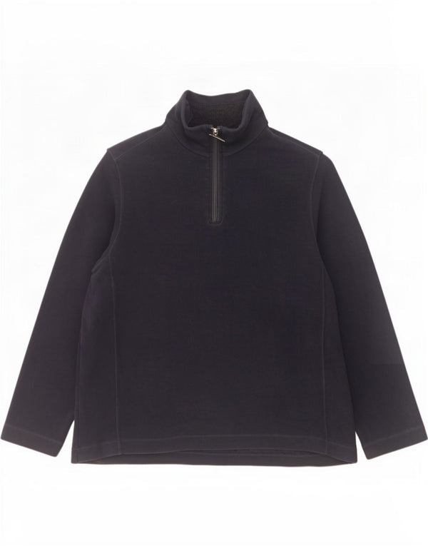 Marks & Spencer Sweatshirt med lynlås til mænd XL marineblå bomuld