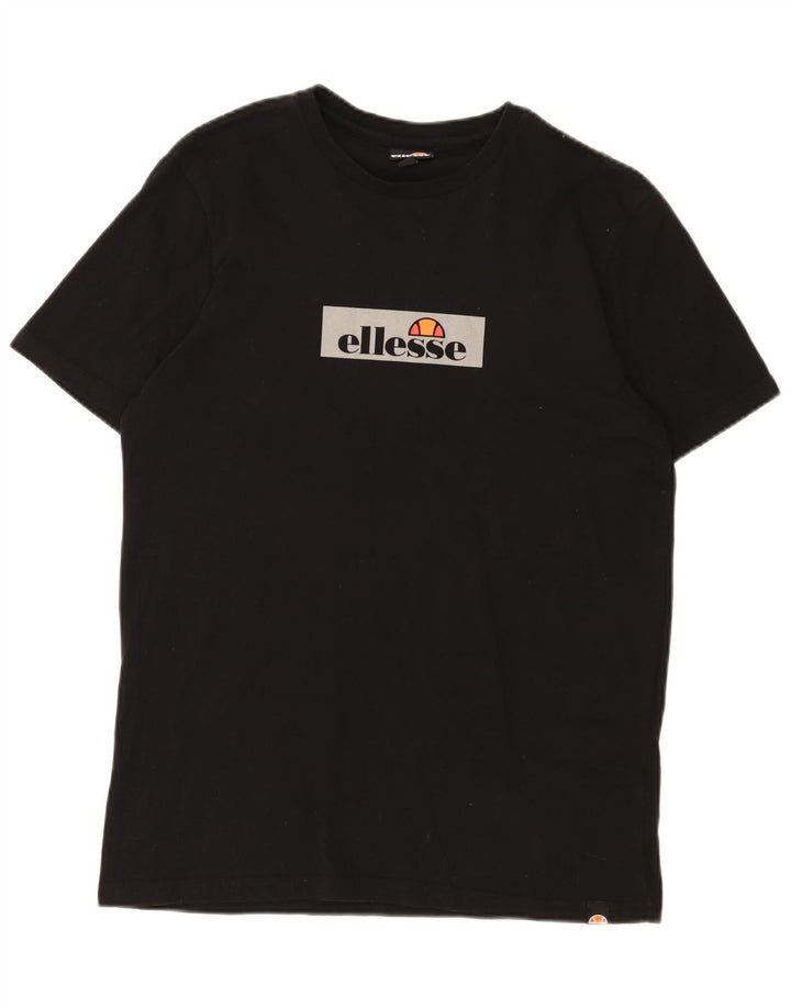 Ellesse Herre Grafisk T-Shirt Top Medium Sort