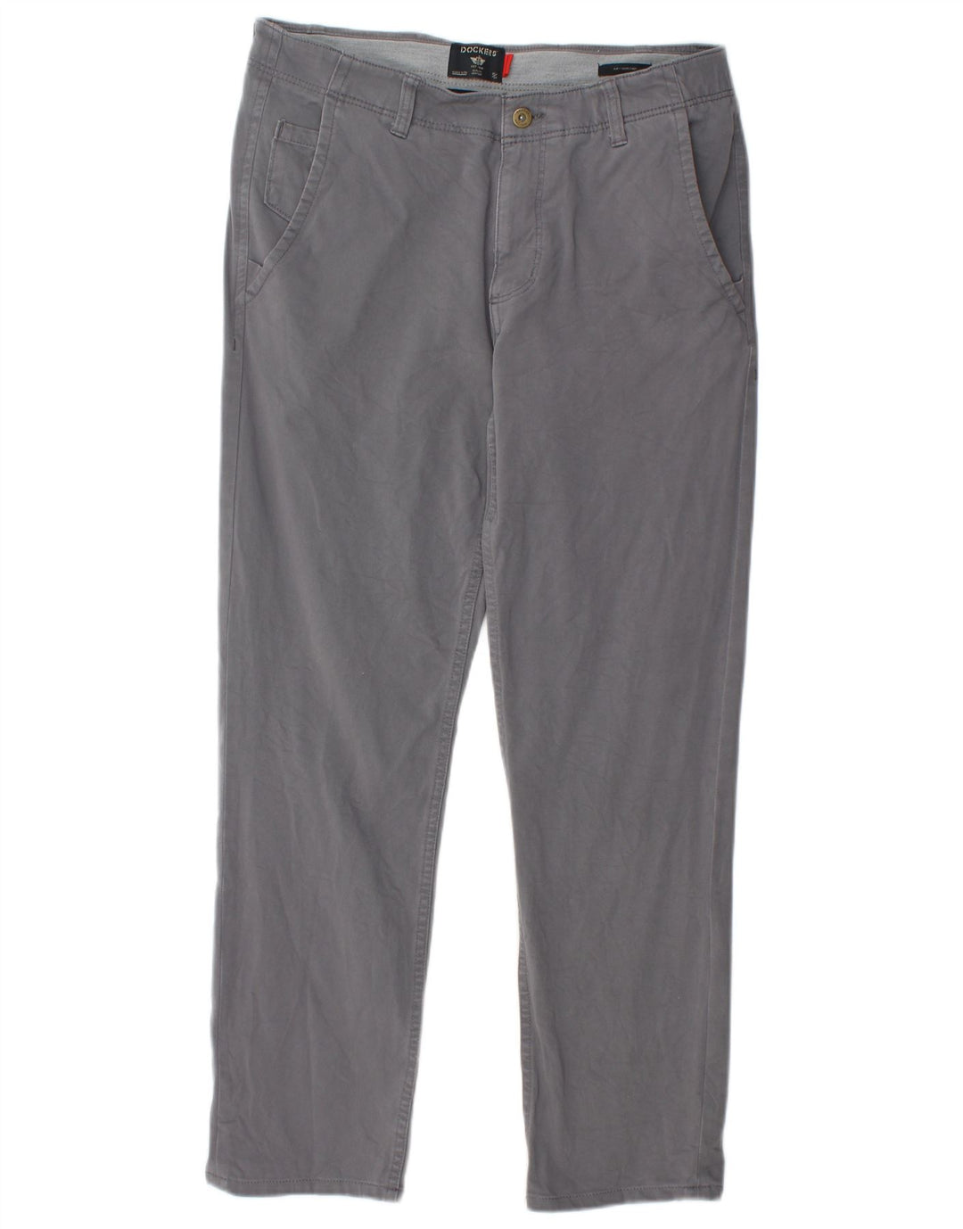 Dockers Herre Slim Chino Bukser W32 L32 Grå Bomuld