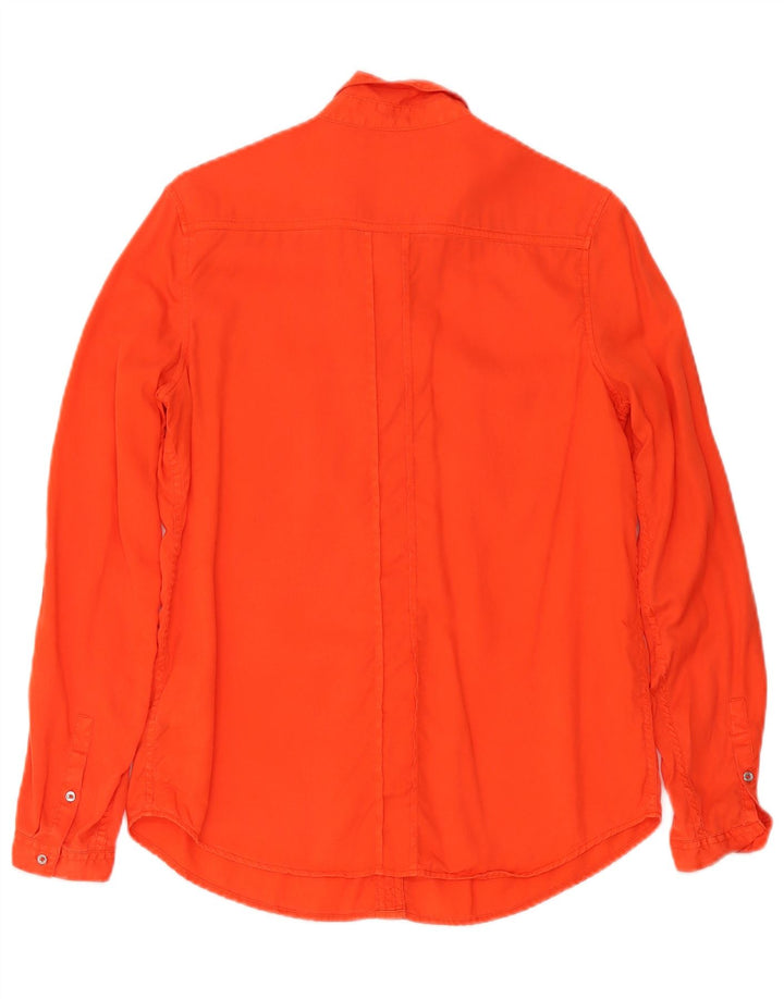 Calvin Klein Jeans Dameskjorte UK 14 Medium Orange Lyocell