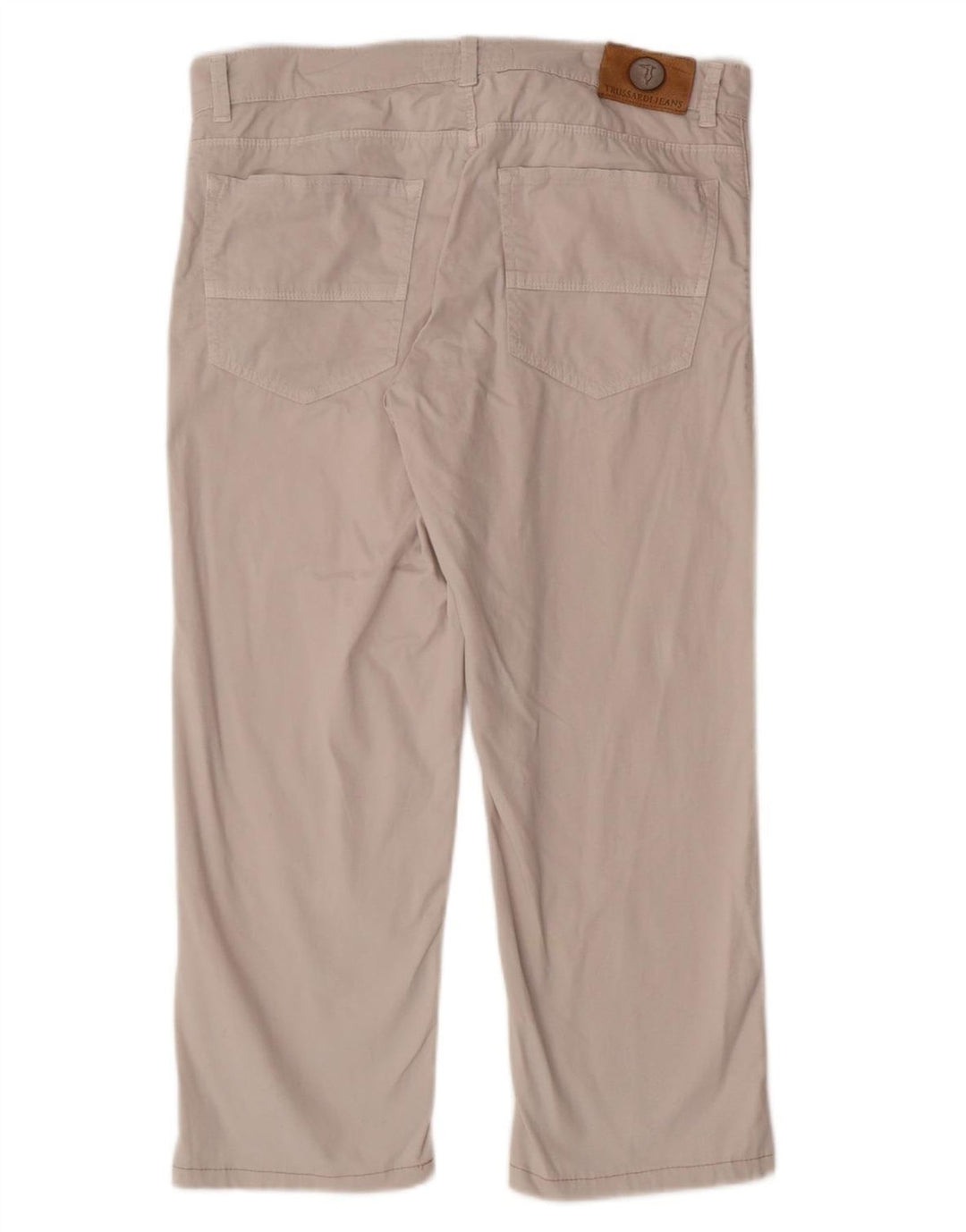 TRUSSARDI Mens Straight Capri Trousers W34 L23 Grey