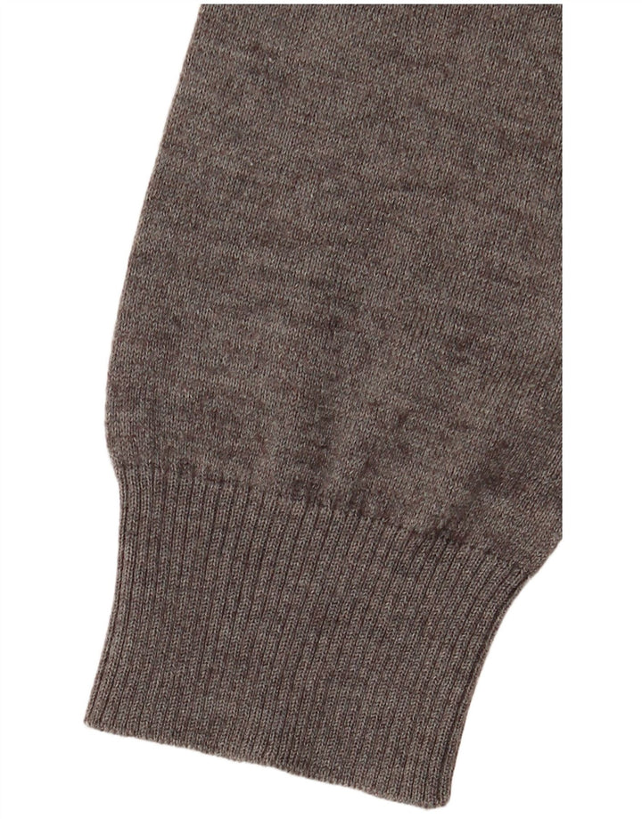 Iceberg Dame Crew Neck Jumper Sweater UK 16 Stor grå stribet uld