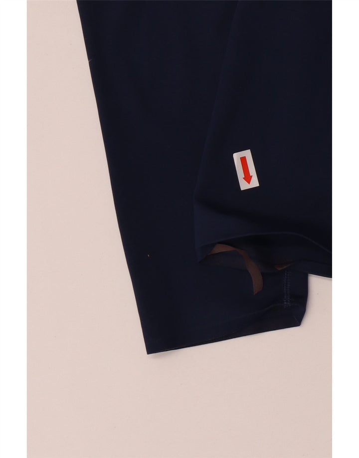 NIKE Dame Dri Fit Leggings UK 10 Small Navy Blue Polyester