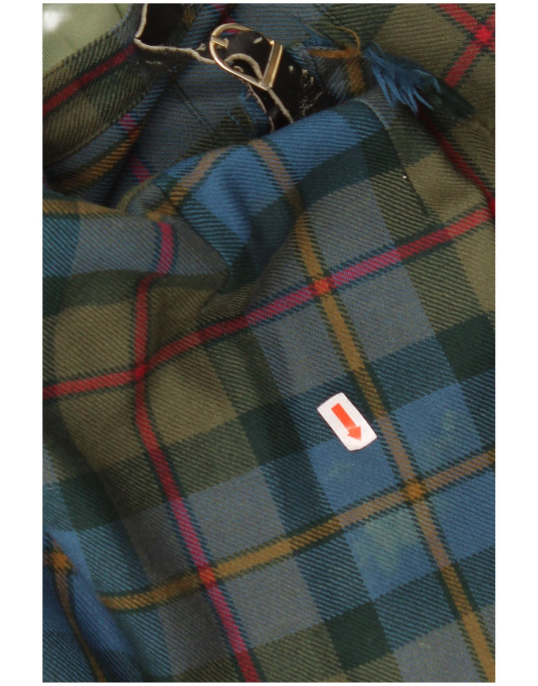 VINTAGE Wrap-nederdel til kvinder IT 44 Medium W32 Grøn Plaid Virgin Wool