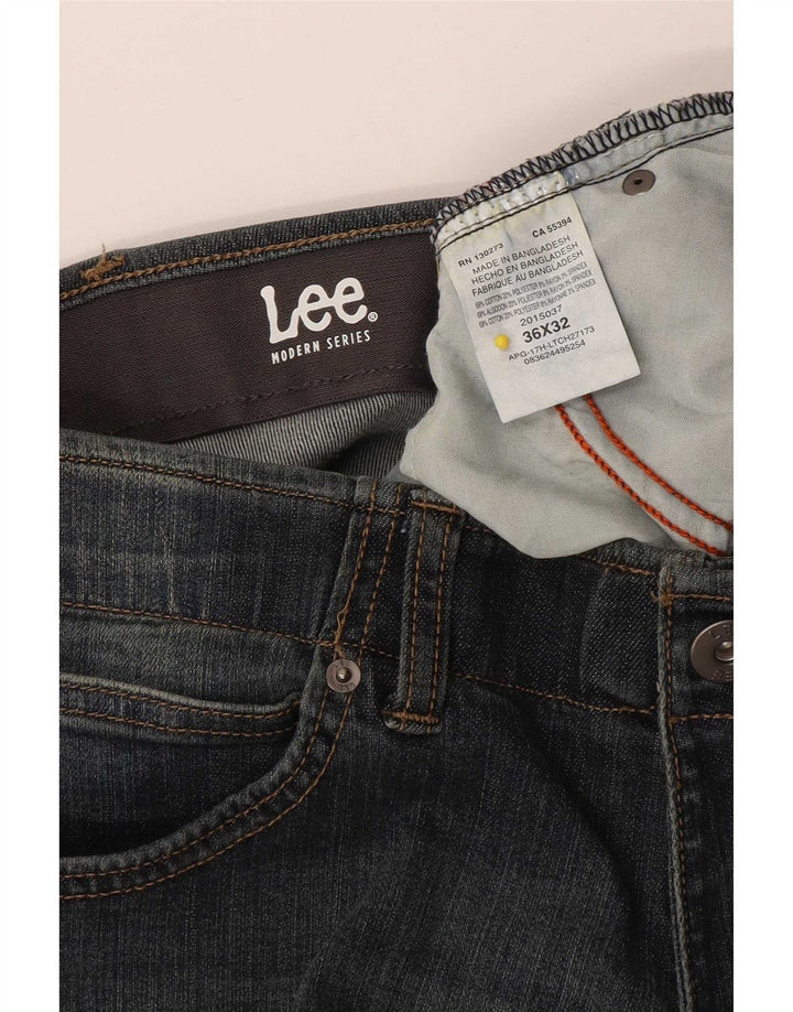 Lee Mens Modern Series Slim Jeans W36 L32 Marineblå Bomuld