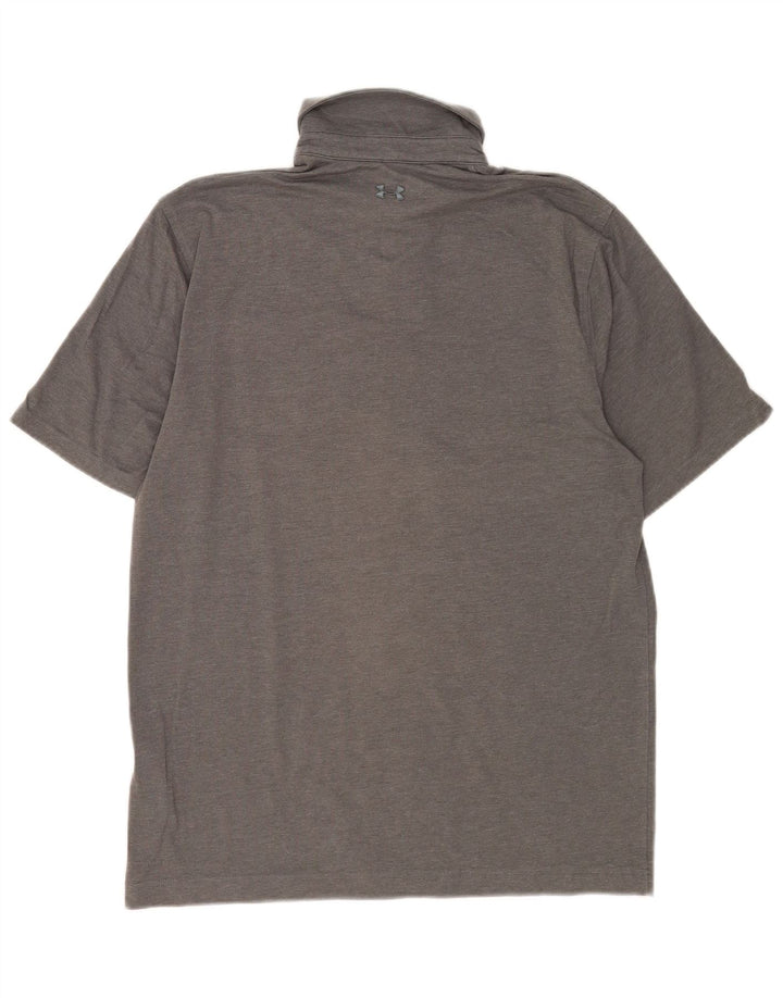 Under Armour Herre Heat Gear Polo Shirt Medium Grey Bomuld