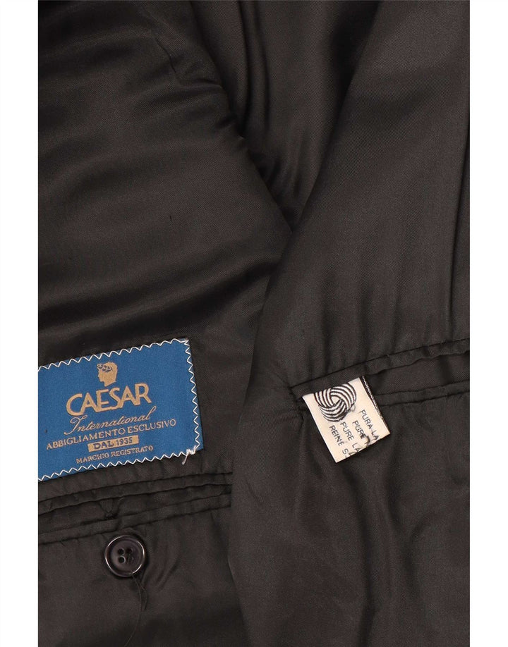 Caesar Herre dobbeltradet blazerjakke UK 38 Medium Grey Wool