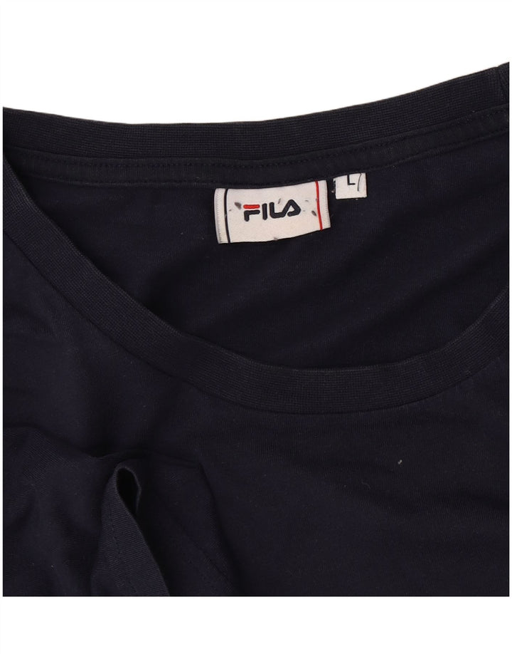 Fila Herre T-Shirt Top Stor Marineblå