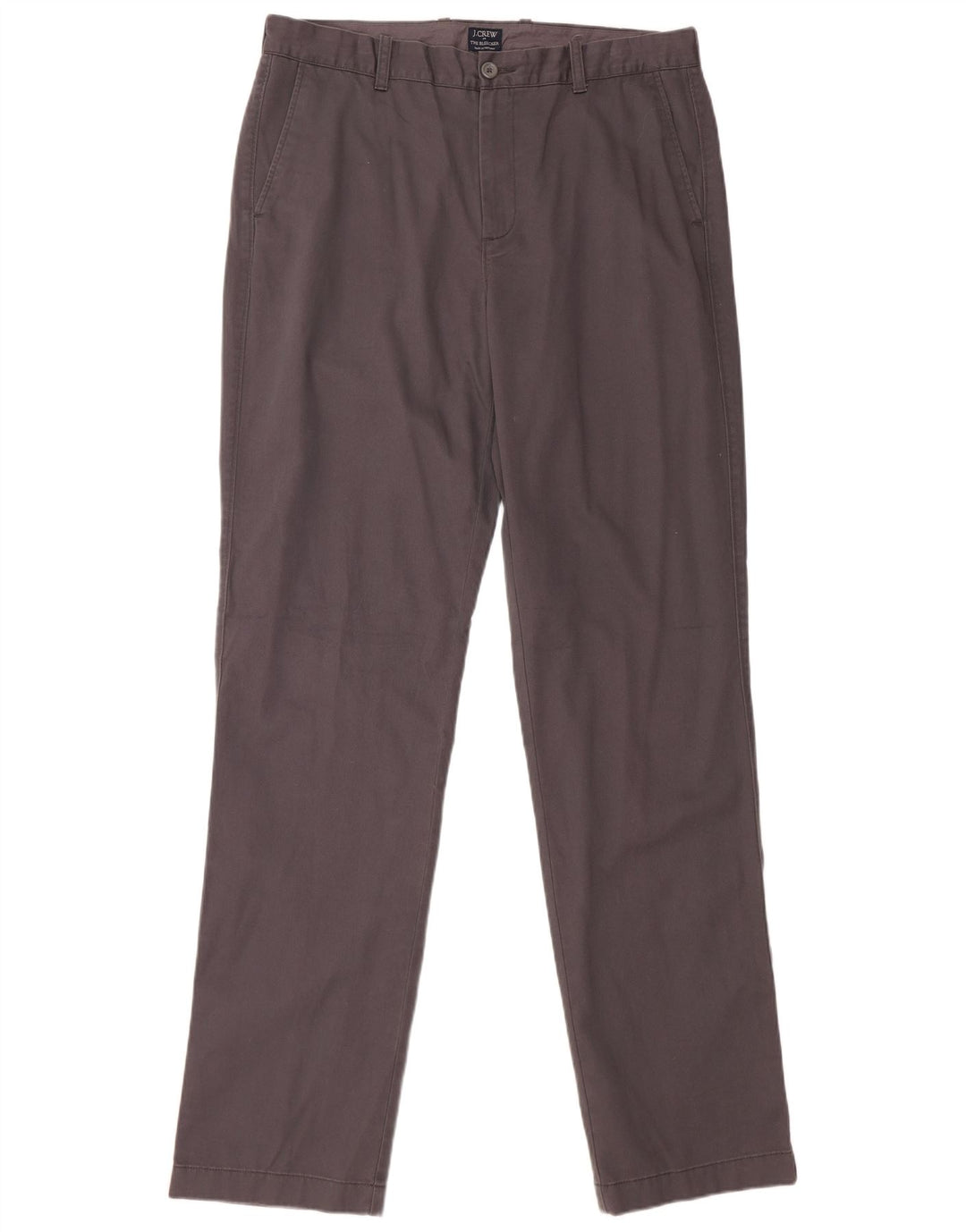 J. CREW Herre The Bleecker Straight Chino Bukser W34 L36 Grå Bomuld