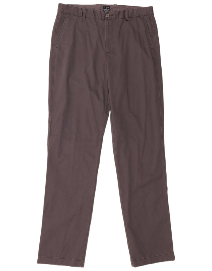 J. CREW Herre The Bleecker Straight Chino Bukser W34 L36 Grå Bomuld