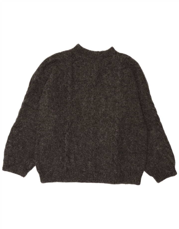Vintage Herre Turtle Neck Jumper Sweater Large Grå