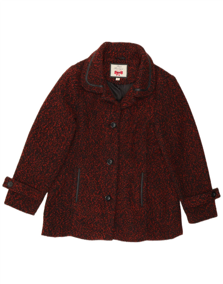 Paco Boutique Damejakke med 3 knapper UK 14 Medium Burgundy Polyester