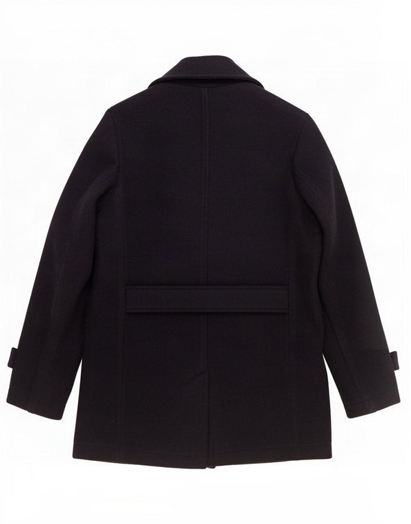 Zara Herre Pea Coat UK 42 XL Navy Blue Polyester