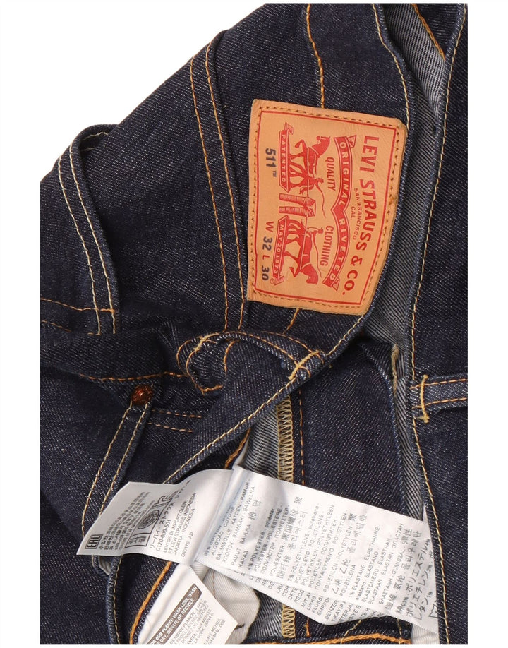 Levi's Herre 511 Slim Jeans W32 L30 Blå Bomuld