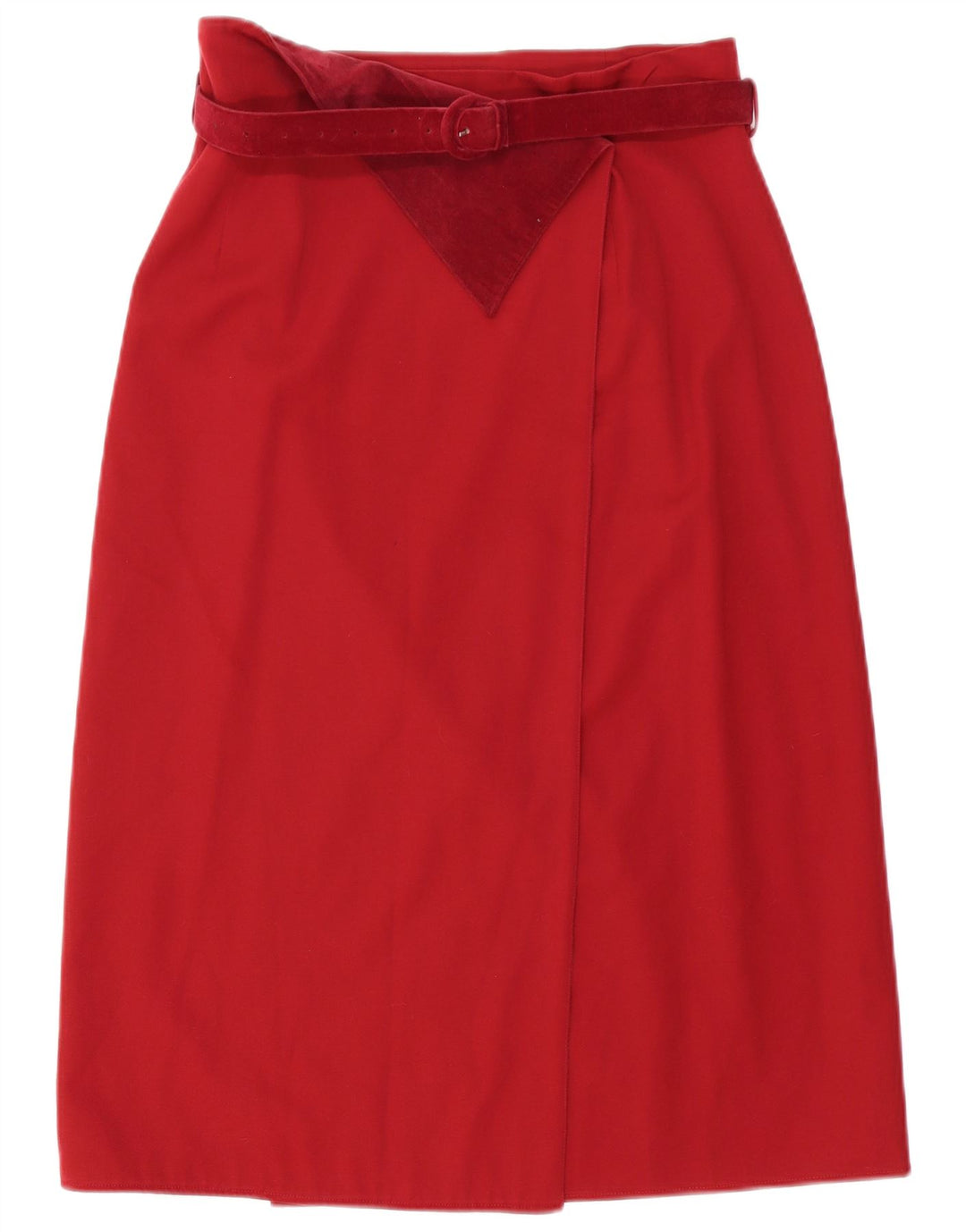 Genny Womens Wrap Skirt IT 46 Large W32 Red Wool