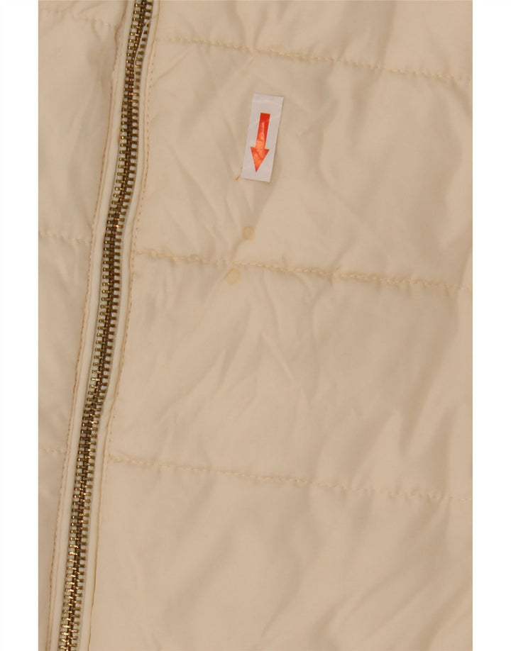 Zara Dame Oversized Polstret Jakke UK 10 Small White Polyester