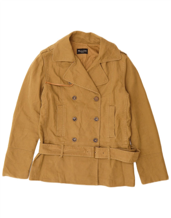 Massimo Dutti Dame Ærtefrakke UK 14 Medium Beige Bomuld