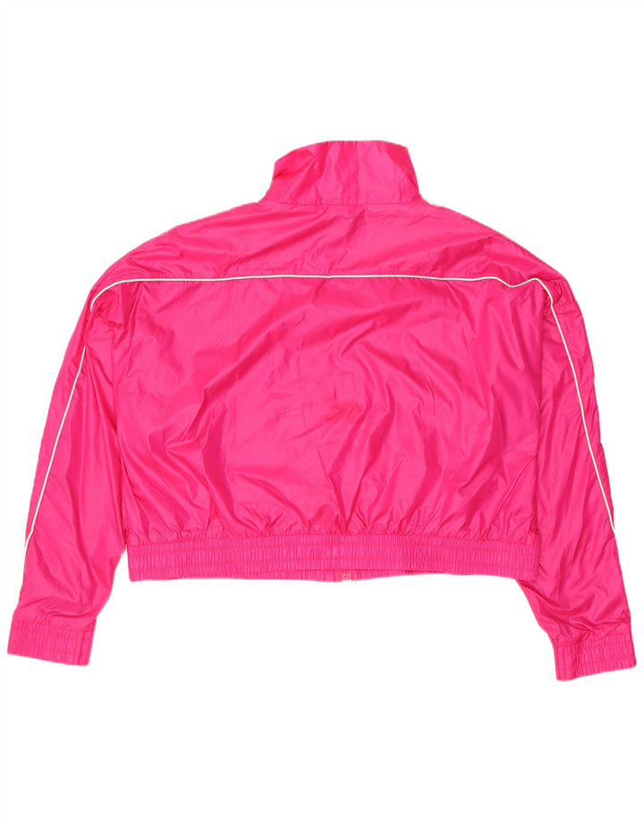 PUMA Womens Crop Oversized træningsdragt topjakke UK 14 Medium Pink Nylon