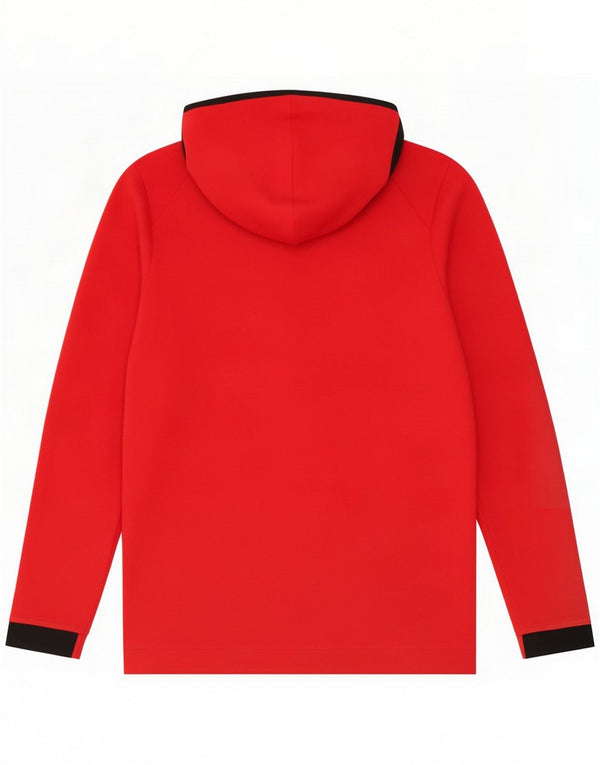 Nike Boys Dri Fit grafisk hættetrøje med lynlås 13-14 år XL Rød Colourblock