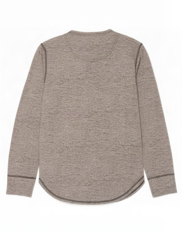 Hollister Herre Top Langærmet Lille Grå Flecked Bomuld