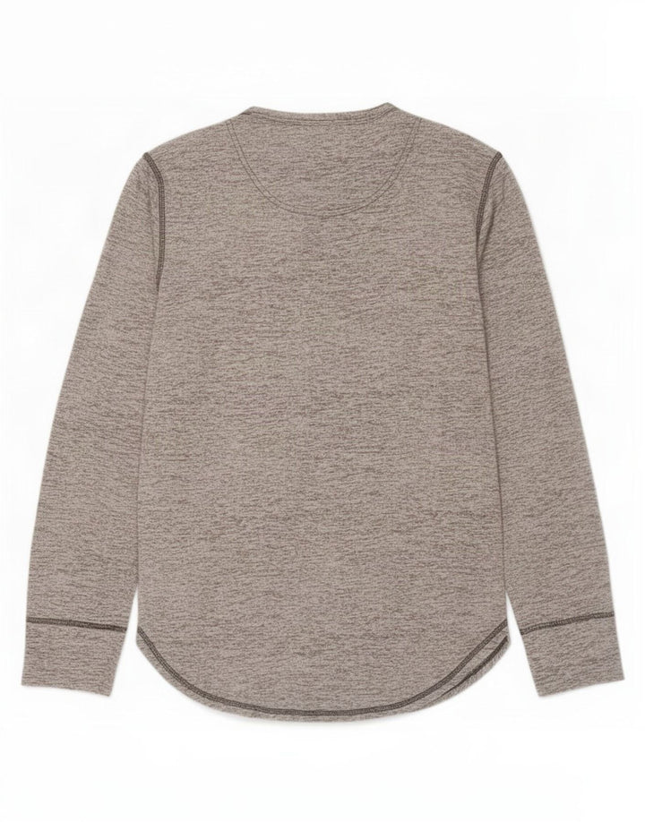 Hollister Herre Top Langærmet Lille Grå Flecked Bomuld