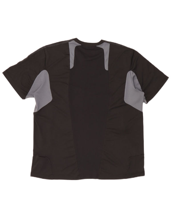 Adidas Herre Climacool T-Shirt Top 2XL Sort Colourblock Polyester