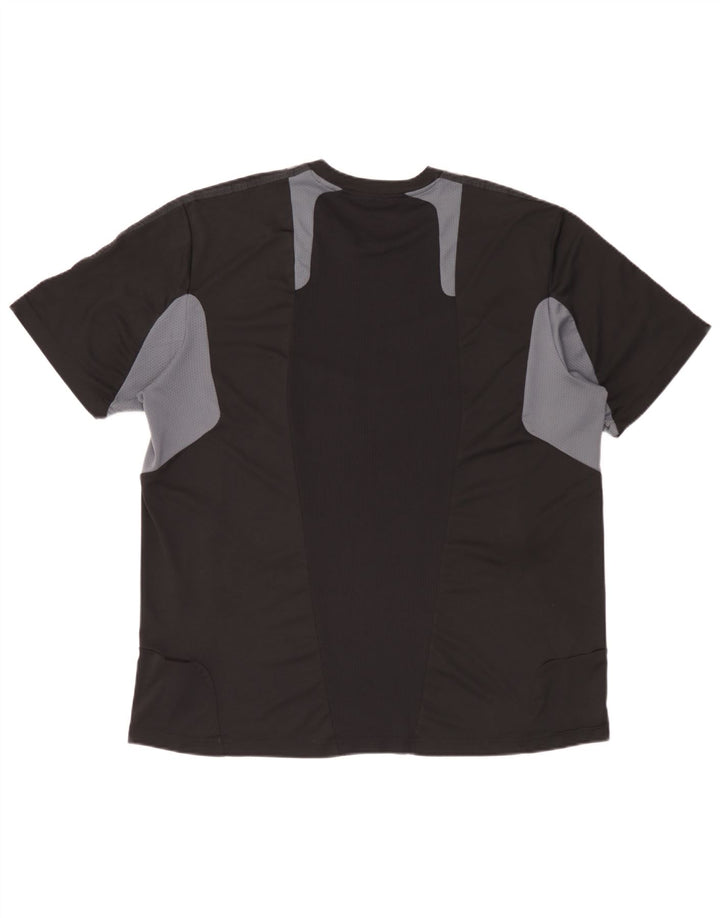 Adidas Herre Climacool T-Shirt Top 2XL Sort Colourblock Polyester