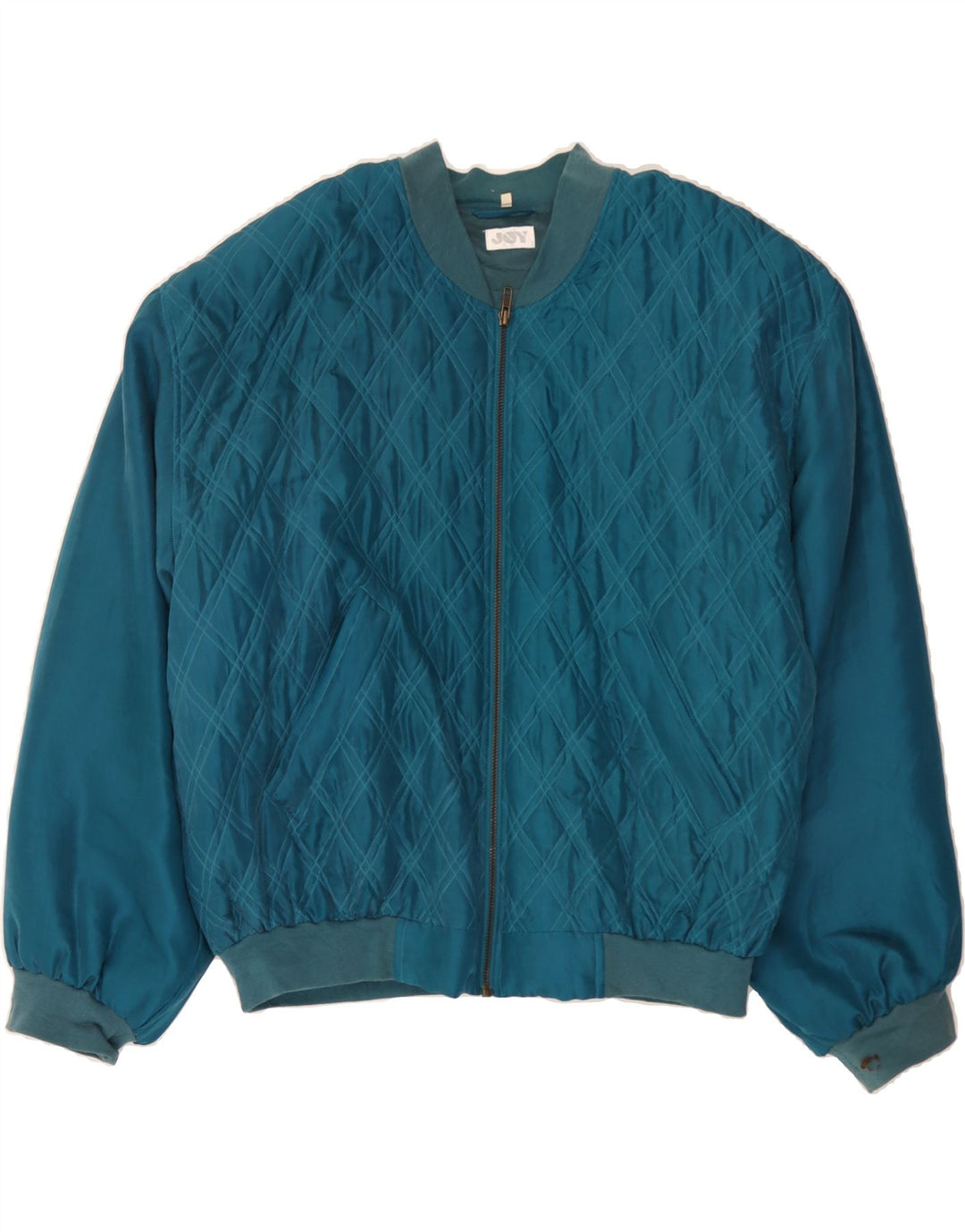 JOY Mens Bomber Jacket UK 42 XL Blue Vintage Joy and Second-Hand Joy from Messina Hembry 