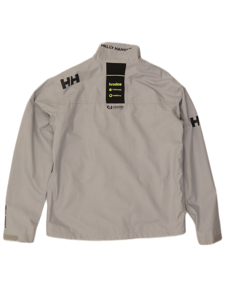 Helly Hansen Herre Grafisk Regnjakke UK 40 Stor Grå Polyester
