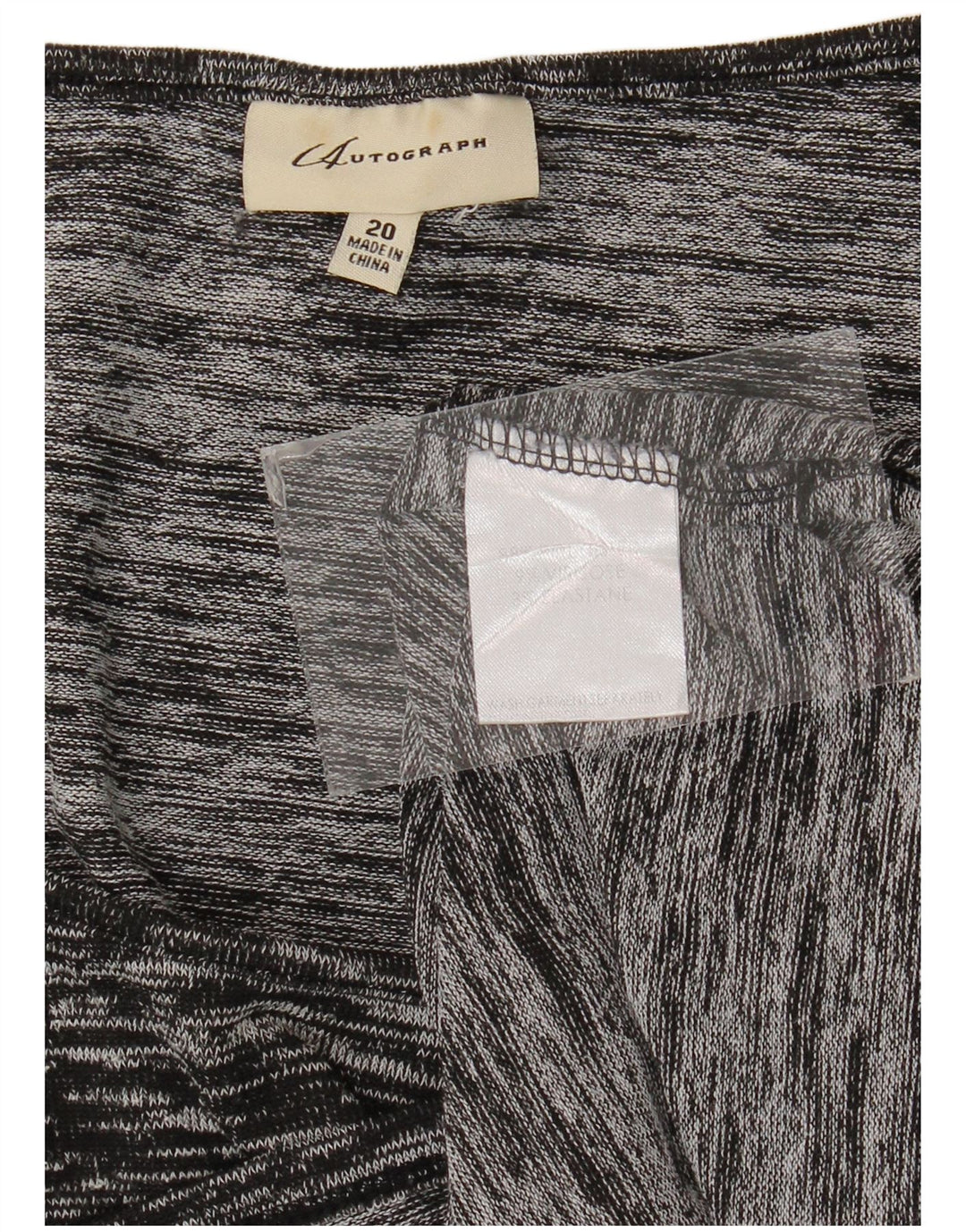 Marks & Spencer Womens Autograph Bluse Top UK 20 2XL Black Flecked