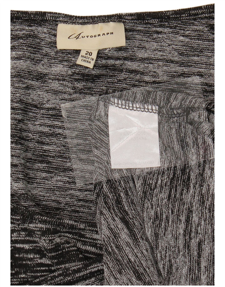 Marks & Spencer Womens Autograph Bluse Top UK 20 2XL Black Flecked