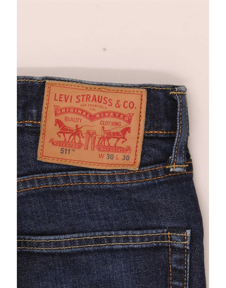 Levi's Herre 511 Slim Jeans W30 L30 Marineblå Bomuld