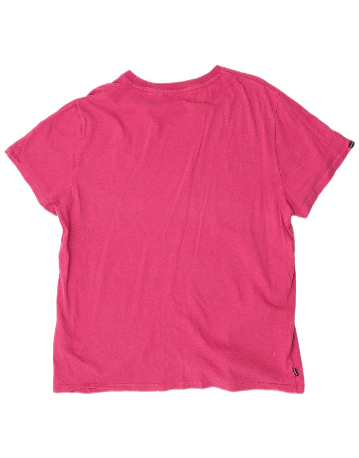 Superdry T-shirt top til mænd 2XL Pink Bomuld