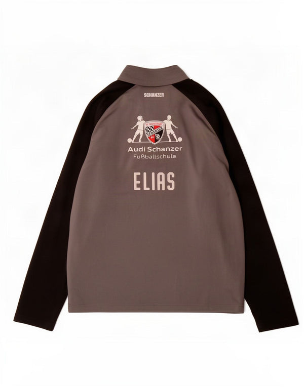 Puma Boys Grafisk Pullover Træningsdragt Top 11-12 År Grå Colourblock