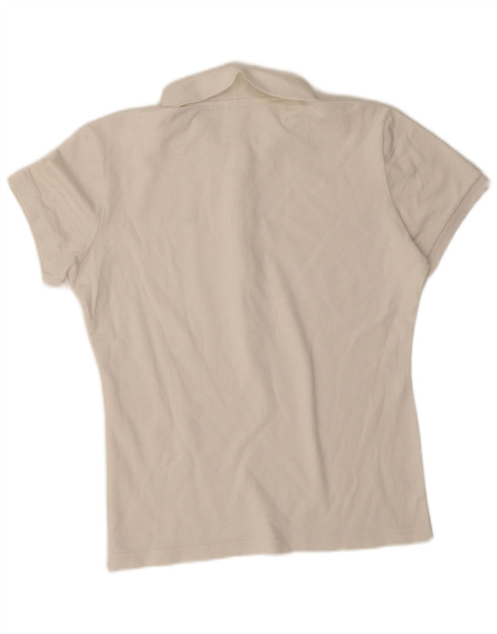 Lacoste Dame Polo Shirt UK 14 Large White