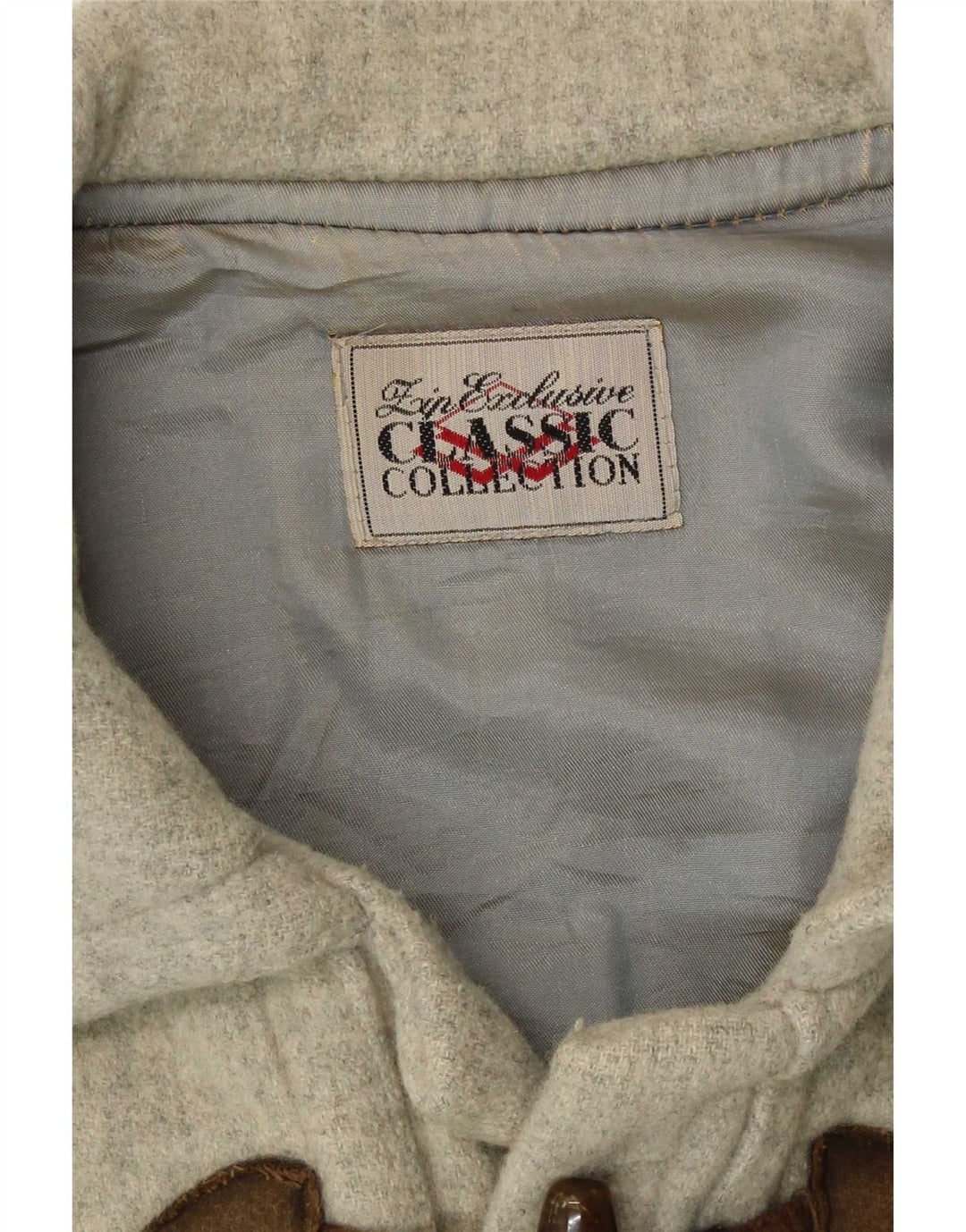Lynlås Herre Duffle Coat UK 42 XL Grøn Uld