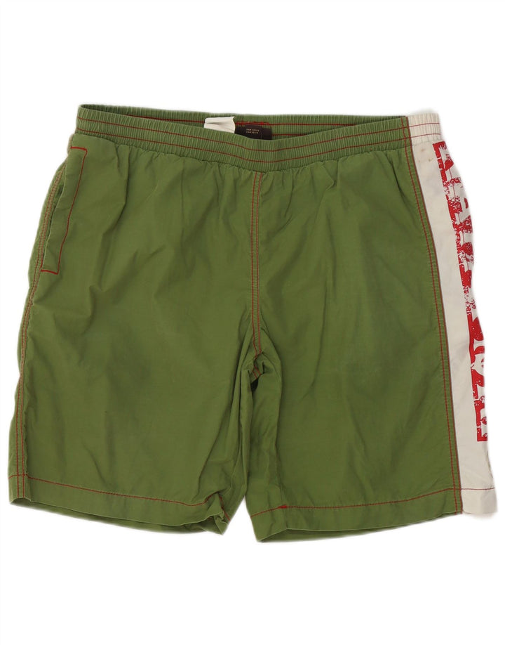 Napapijri Herre grafiske badeshorts store grønne Colourblock Polyester
