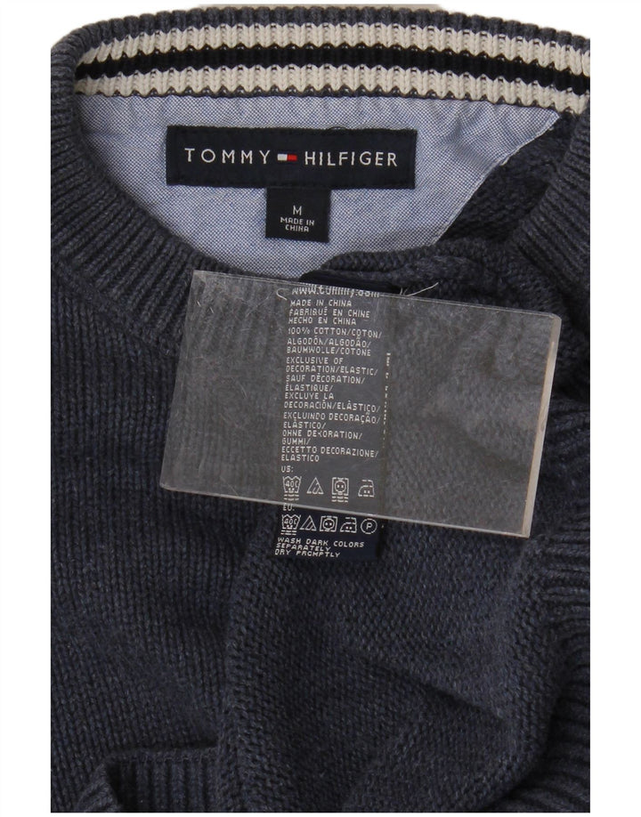 TOMMY HILFIGER sweater med rund hals til mænd mellem marineblå bomuld
