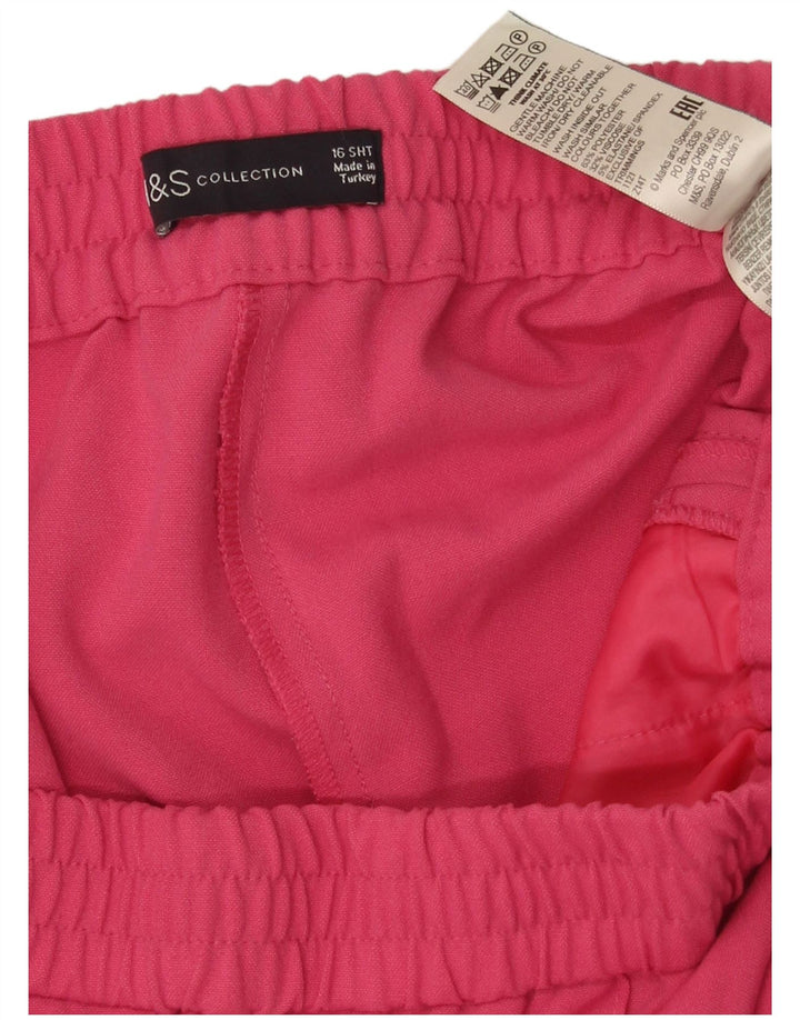 Marks & Spencer Træningsdragtsbukser til kvinder UK 16 Large Pink Colourblock