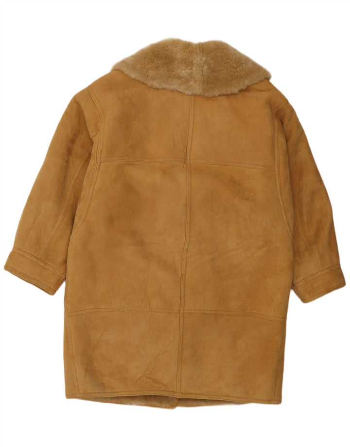 Vintage Dame Loose Fit Shearling Coat IT 44 Medium Beige Shearling