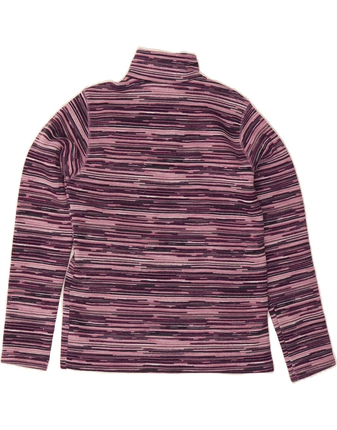 MOUNTAIN WAREHOUSE Womens Fleece Jumper UK 12 Medium  Purple Striped Vintage Mountain Warehouse and Second-Hand Mountain Warehouse from Messina Hembry 